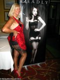 Old bustys black see-through lingerie looks awesome together with her stockings