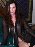 Horny mature slut licking her own delicious pussy juice off little pink vibrator