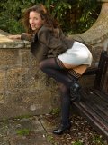 Cheeky MILF hits the park and flashes her beautiful fuzzy pussy there recklessly
