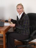 Seductive office lady strips nude and teases her horny pussy on her office chair!