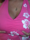 Curvaceous MILF demonstrating her new fur coat and her stunning big ripe titties