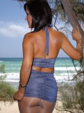 Amazing pictures of kinky Roni exposing her juicy tits on the beach