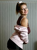Sassy blonde housewife loves to tease while exercising and play with her big boobs