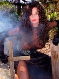 Brunette gives us a treat with a nice Halloween themed set of erotic pictures